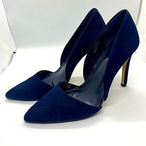 Banana Republic Navy D’orsay suede heels Sz 8